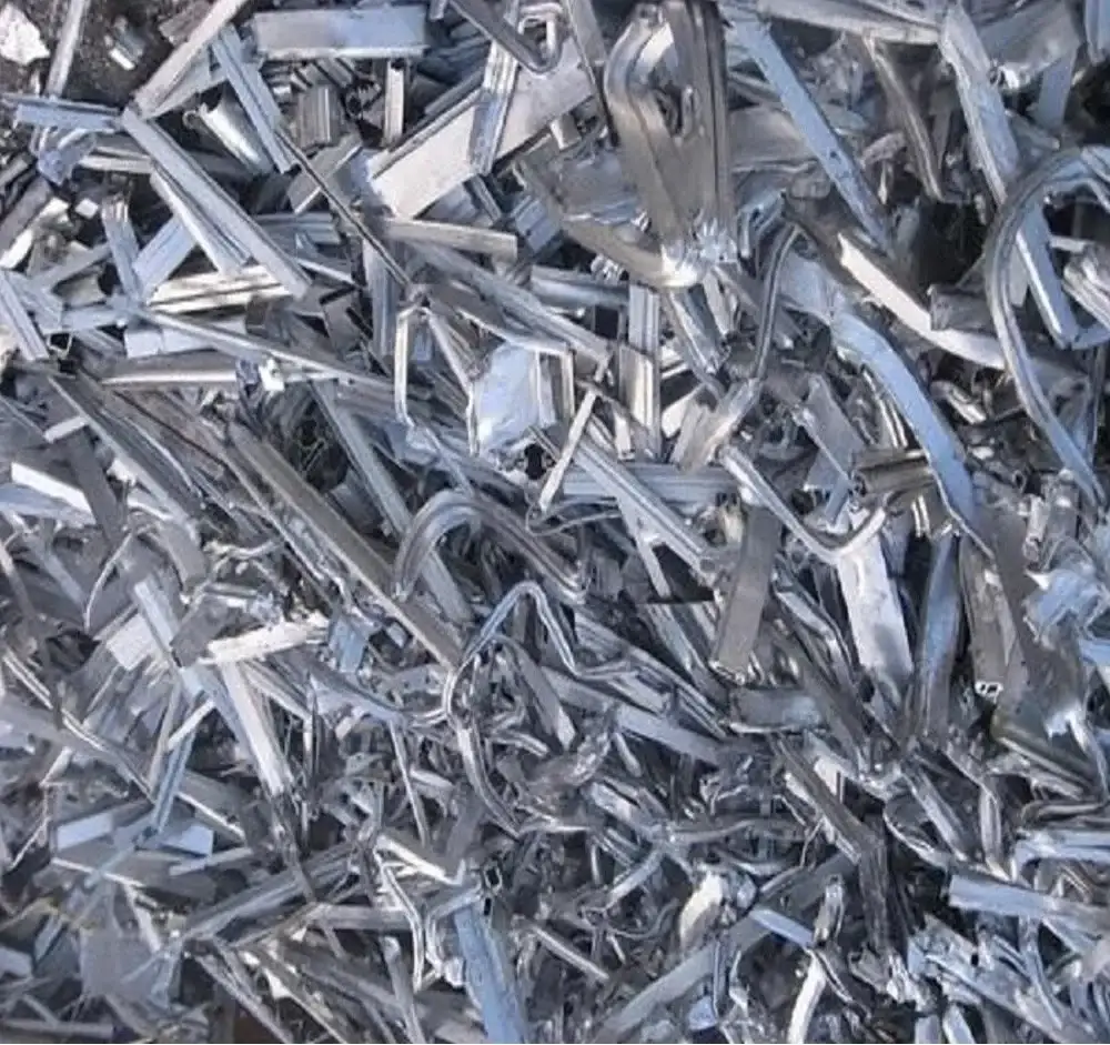 Aluminium extrusions frames and sheet stacked for a Brisbane scrap pickup
